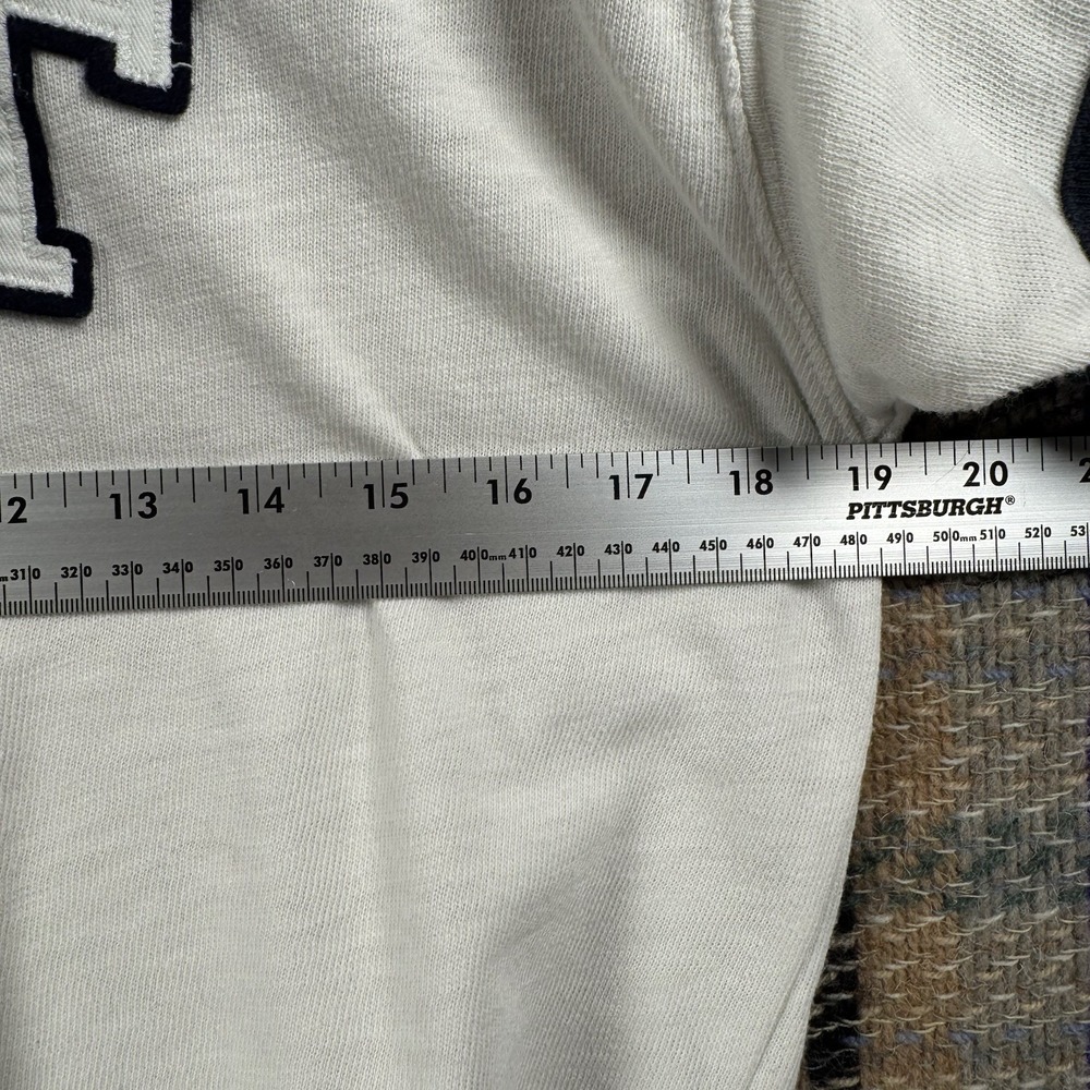 Abercrombie & Fitch Womens Small White V Neck Long Sleeve A&F Tiger Graphic Top - Picture 4 of 5